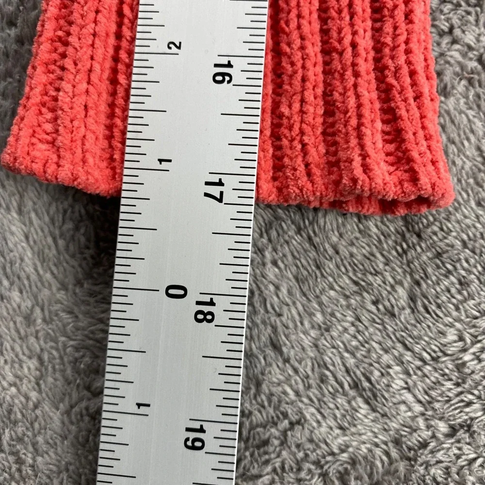 Seven7 Chunky Knit Super Soft Sweater Womens Medium Coral Orange Long Sleeve NWT - Picture 8 of 12